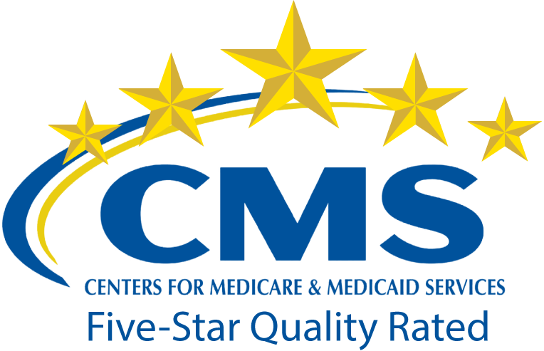 CMS logo with five gold stars and text 'Five-Star Quality Rated'.